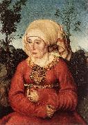 CRANACH, Lucas the Elder Portrait of Frau Reuss dgg Norge oil painting reproduction
